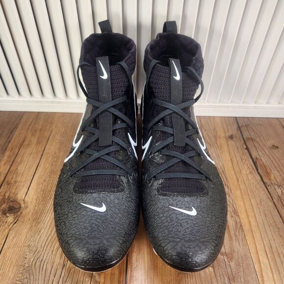 Nike Alpha Huarache NXT Men's 11.5 Black White Metal Baseball Cleats DJ6517-001 - Picture 8 of 9